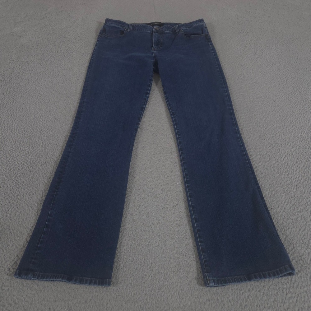 Liverpool Jeans Womens 14 Blue Simone Hugger Straight Leg Stretch Denim Pant